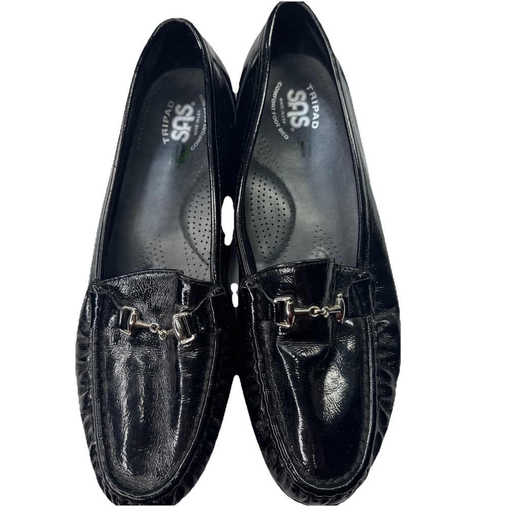 SAS Womens Metro Size 11 Black Horsebit Leather Loafer Dress Shoe Tripad Comfort